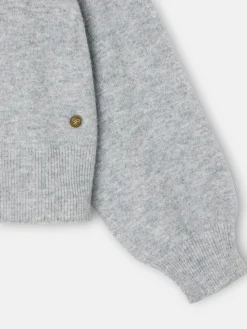 Jersey cuello polo gris