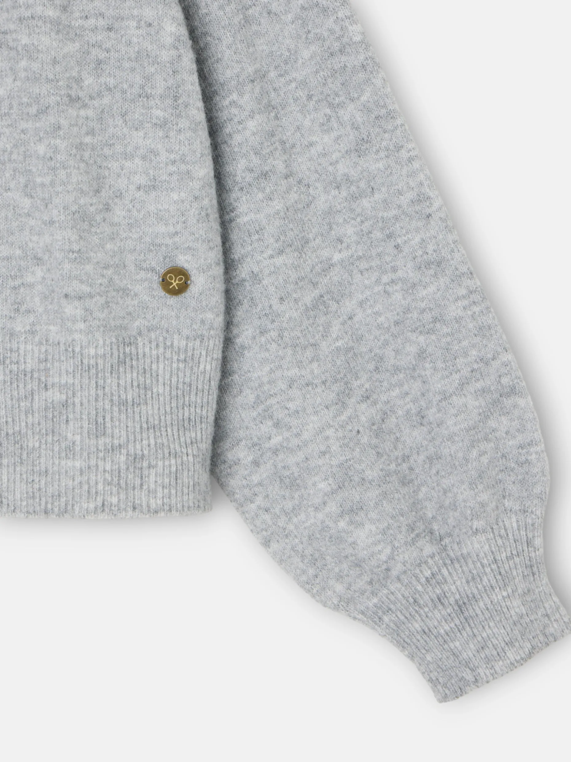 Jersey cuello polo gris