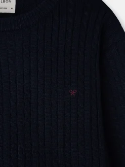 Jersey de ochos clasico azul marino