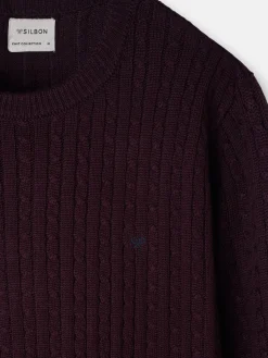 Jersey de ochos clasico burdeos