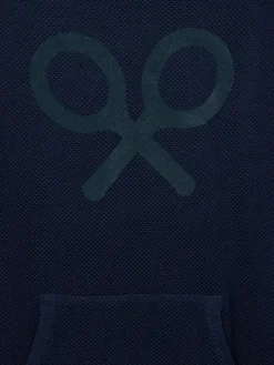 Jersey kids capucha raqueta azul marino