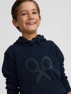 Jersey kids capucha raqueta azul marino