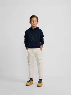 Jersey kids capucha raqueta azul marino