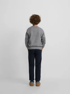 Jersey kids liso botones gris