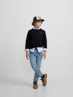 Jersey kids round neck azul marino