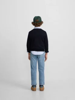 Jersey kids round neck azul marino