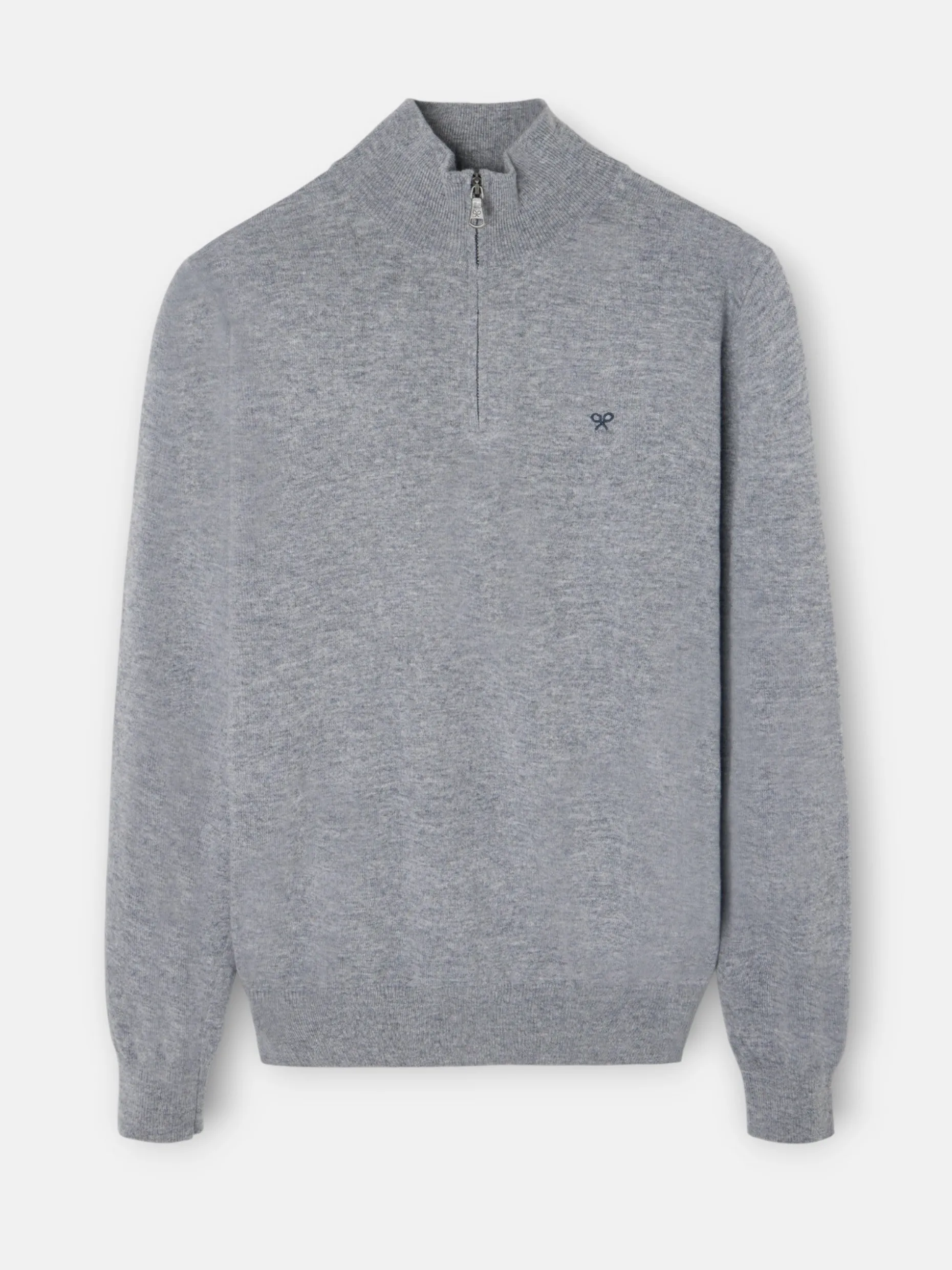 Jersey media cremallera gris medio
