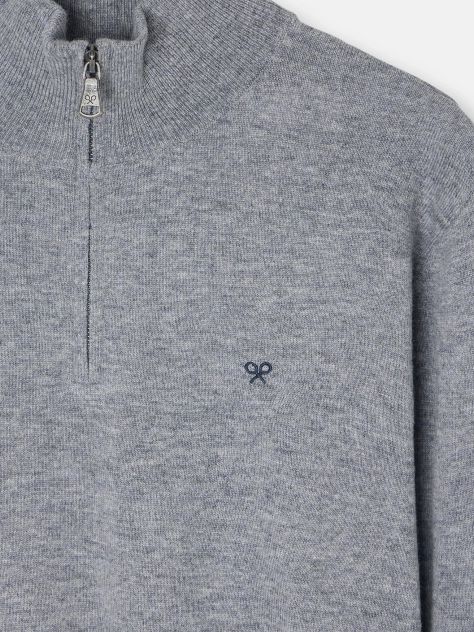 Jersey media cremallera gris medio