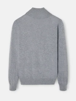 Jersey media cremallera gris medio