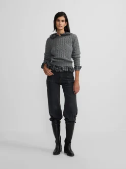 Jersey punto ochos gris