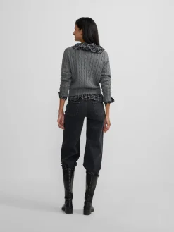 Jersey punto ochos gris