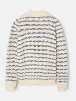Jersey rayas lurex azul y blanco