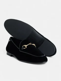 Mocasin terciopelo negro