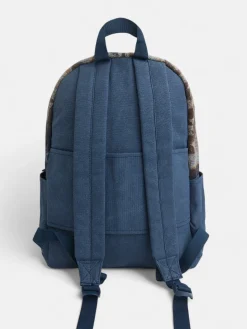 Mochila sport tejido etnico azul marino