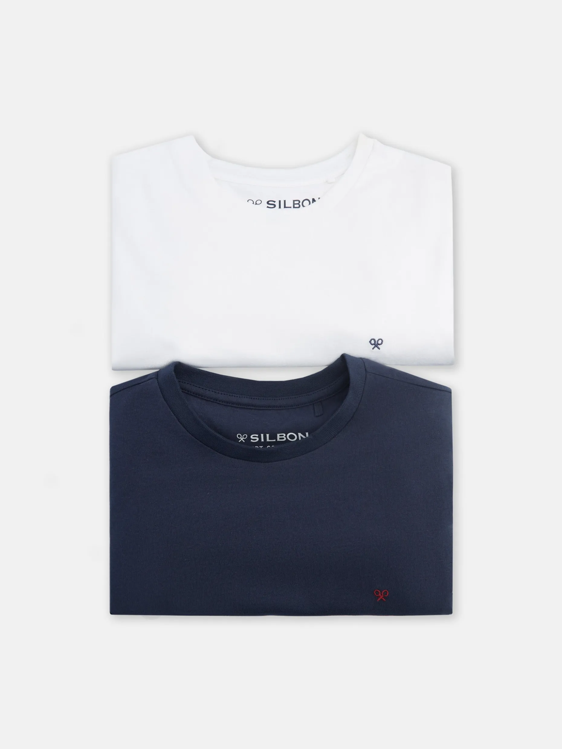 Pack 2x camiseta miniraqueta blanca marina