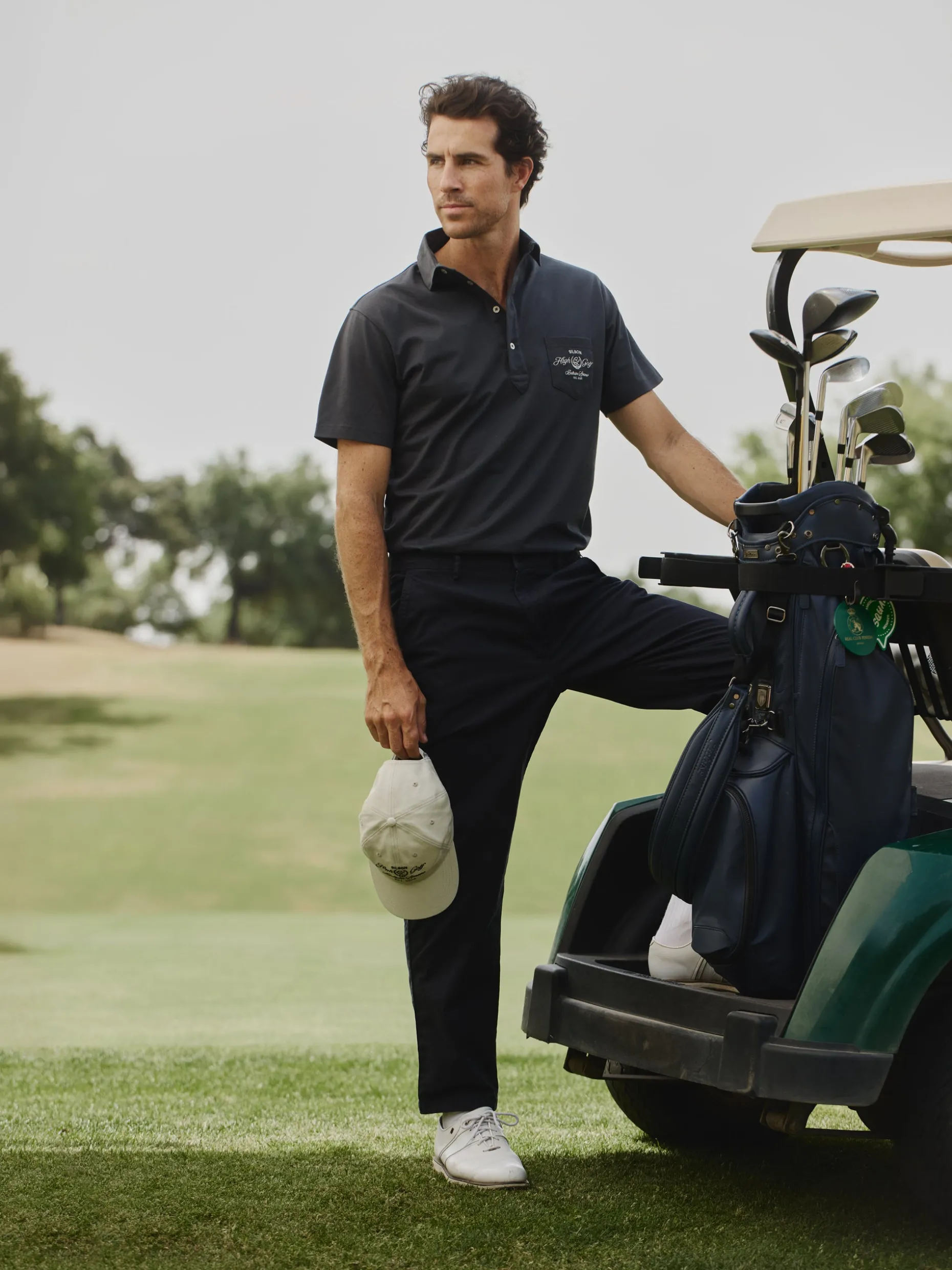 Pantalon Beltran Lozano azul oscuro