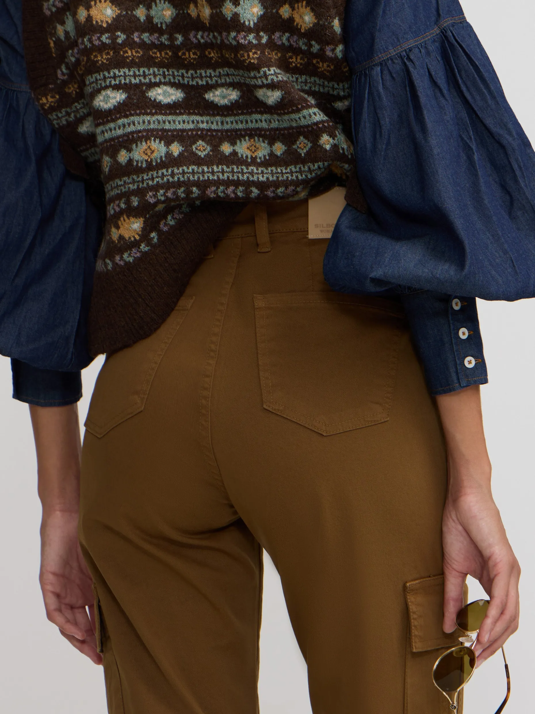 Pantalon cargo camel