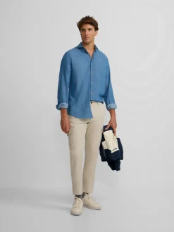 Pantalon cargo casual beige
