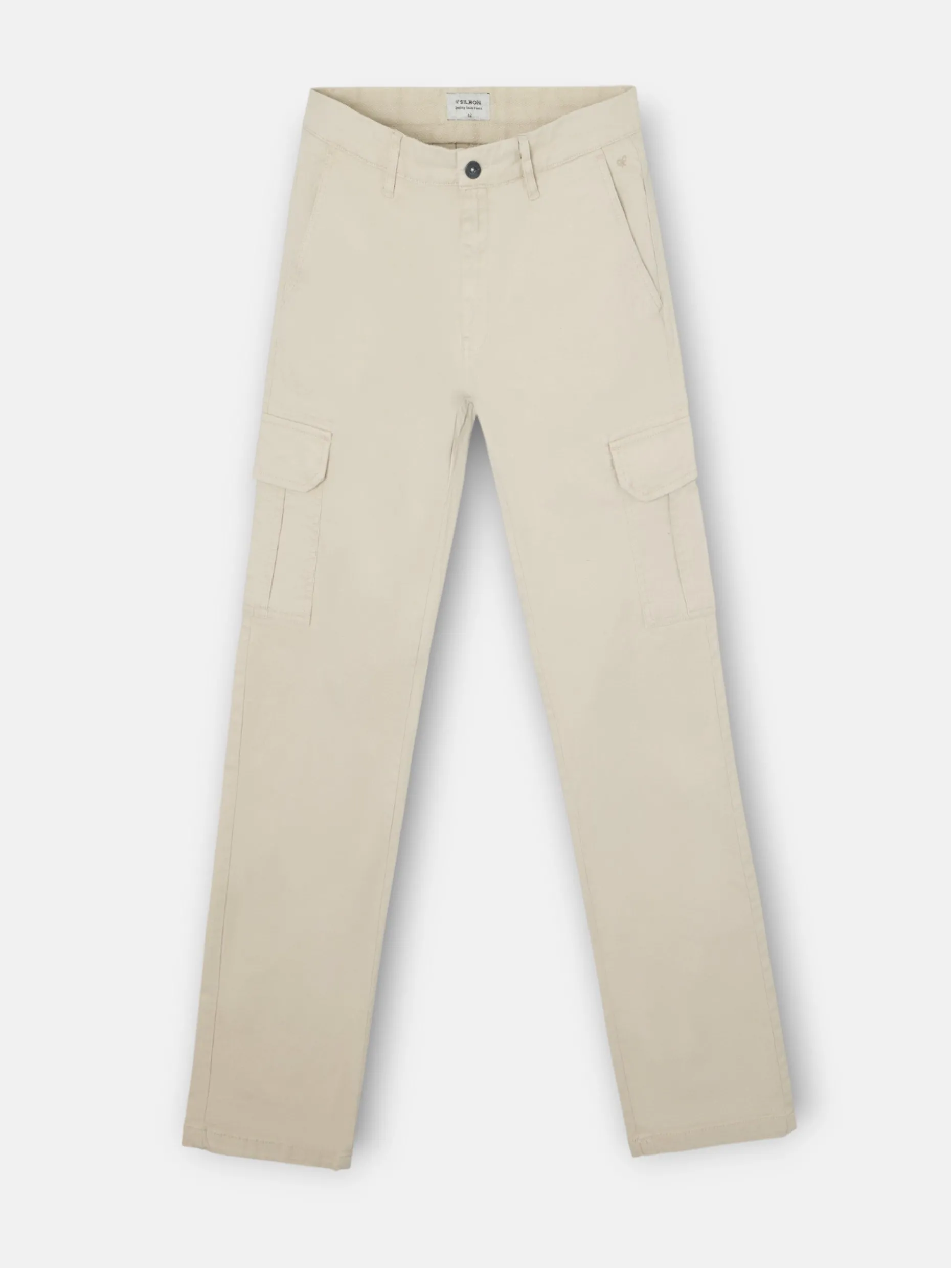Pantalon cargo casual beige