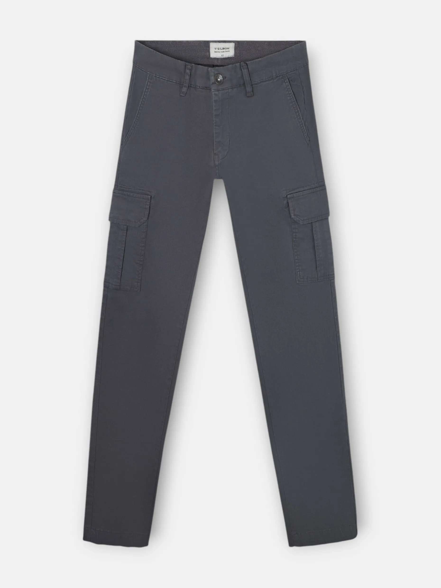 Pantalon cargo casual gris oscuro
