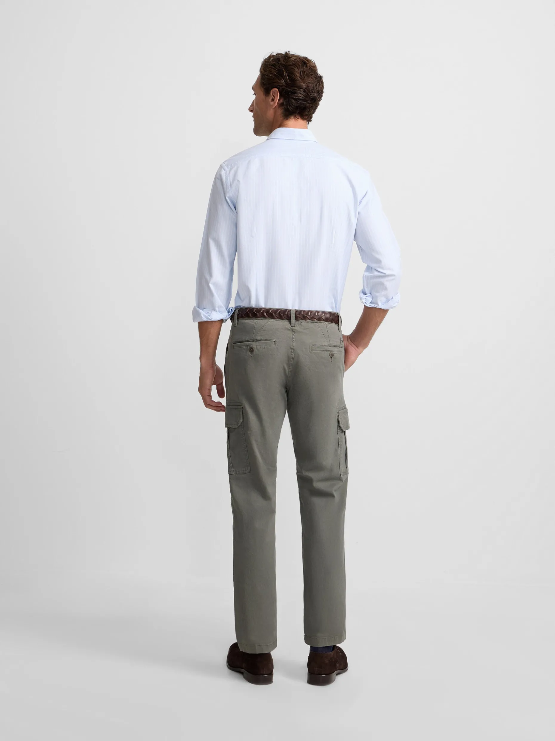 Pantalon cargo casual verde