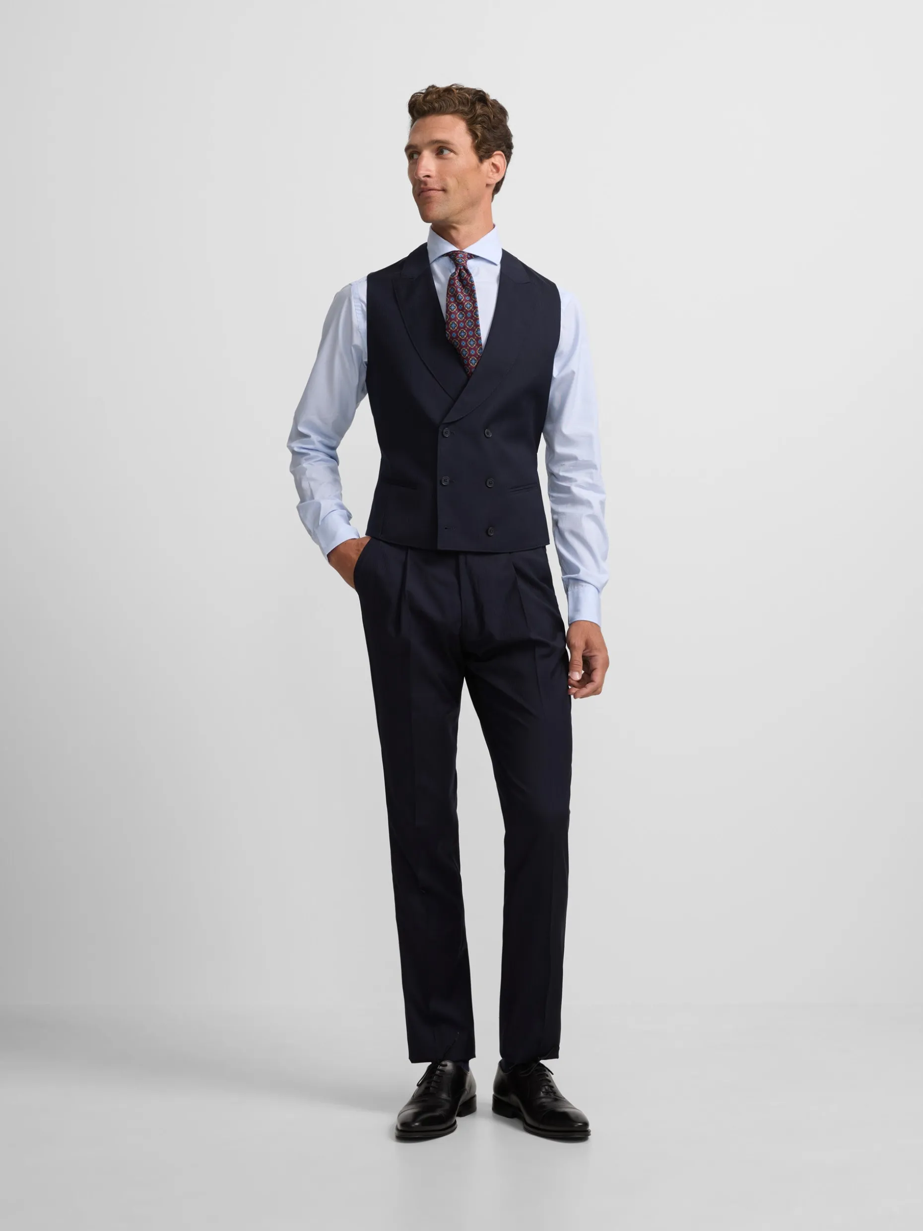 Pantalon chaque espiga azul marino