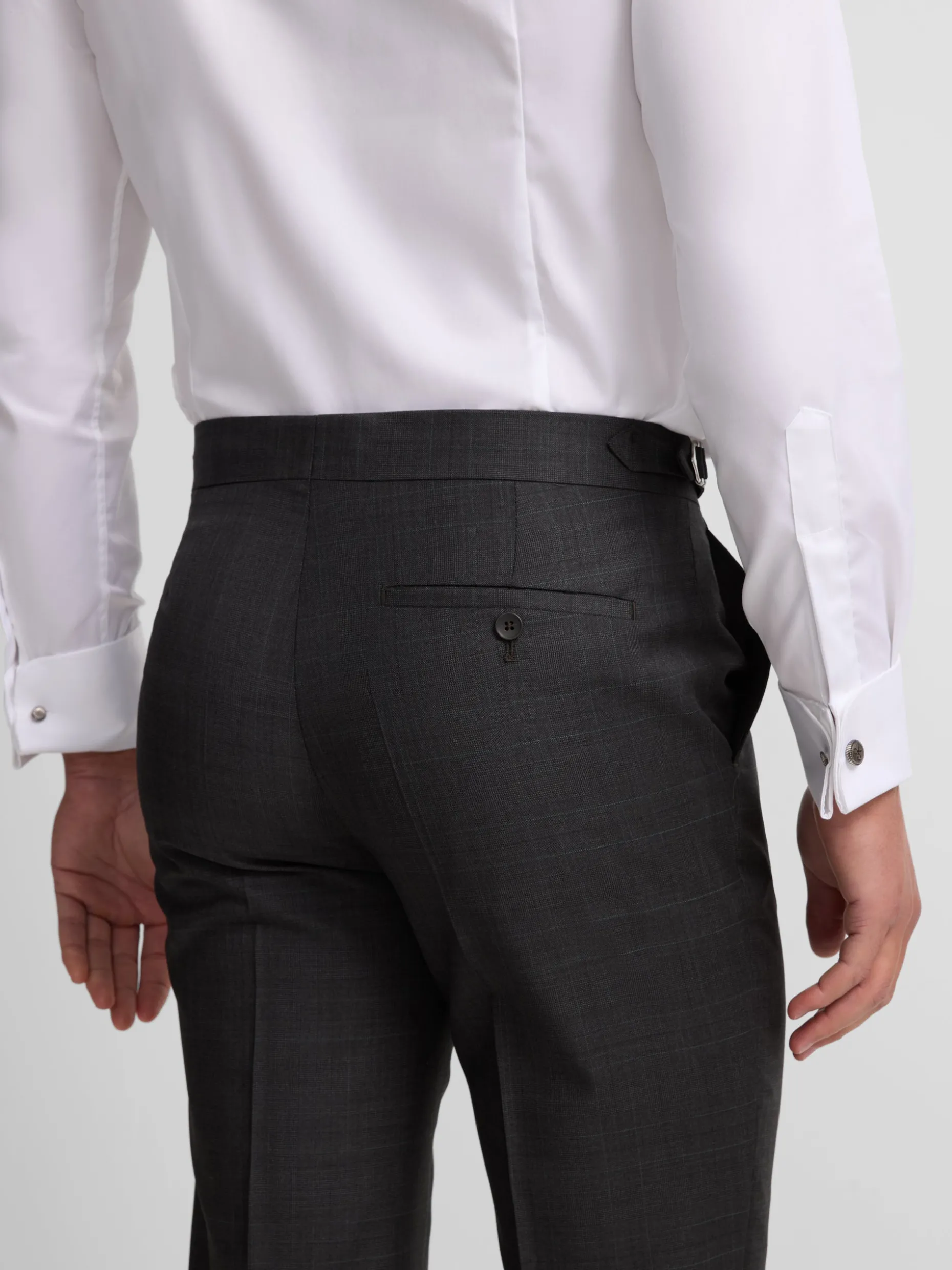 Pantalon chaque principe de gales gris