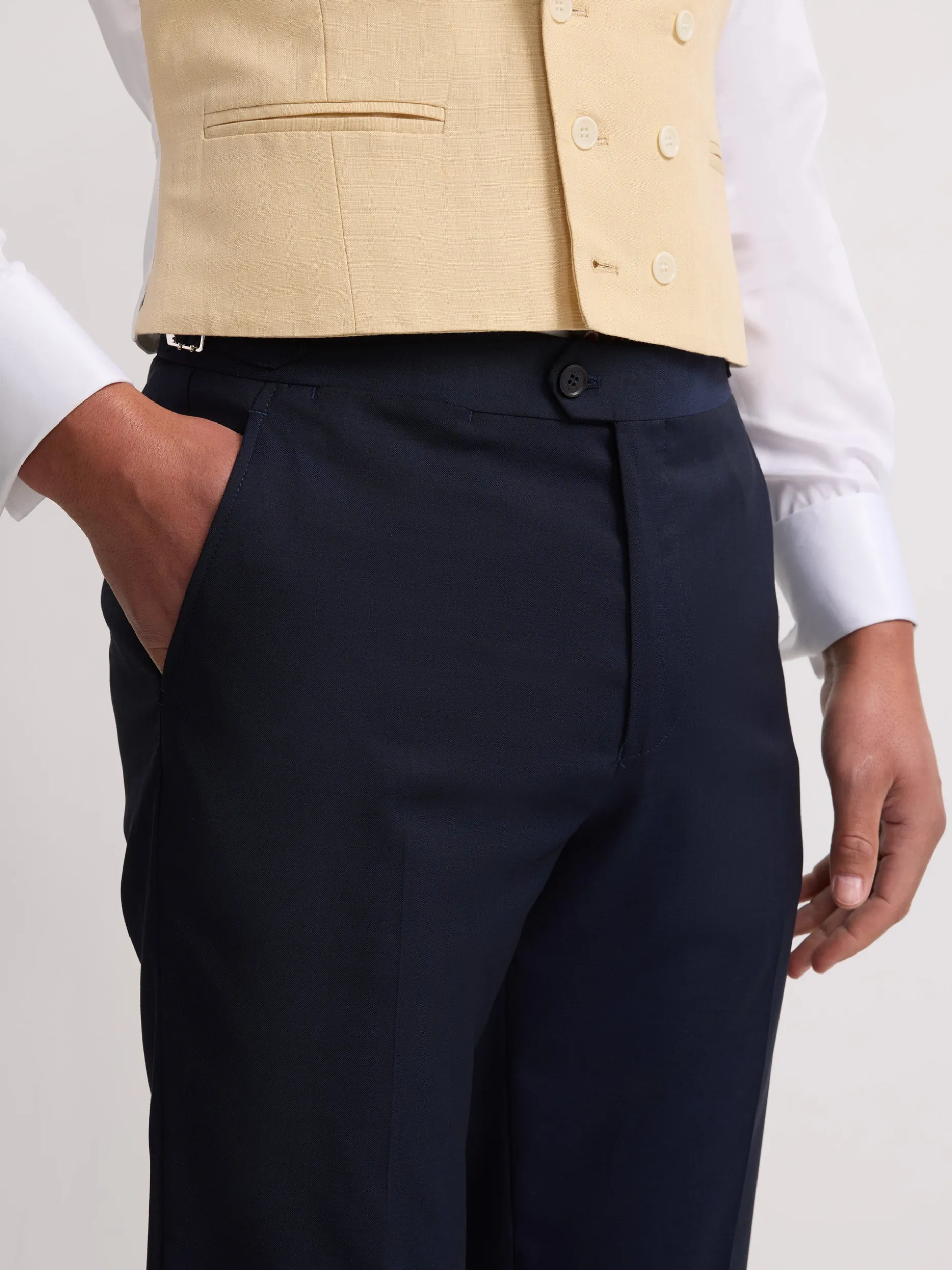 Pantalon chaque stretch azul claro