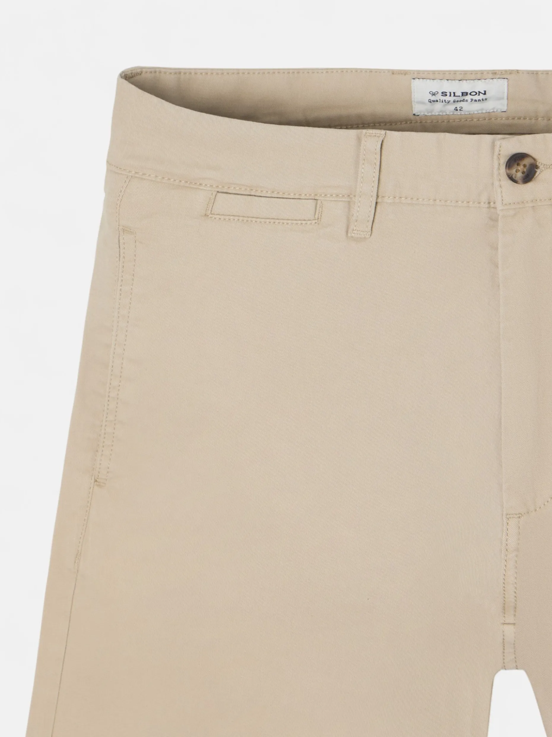 Pantalon chino casual beige