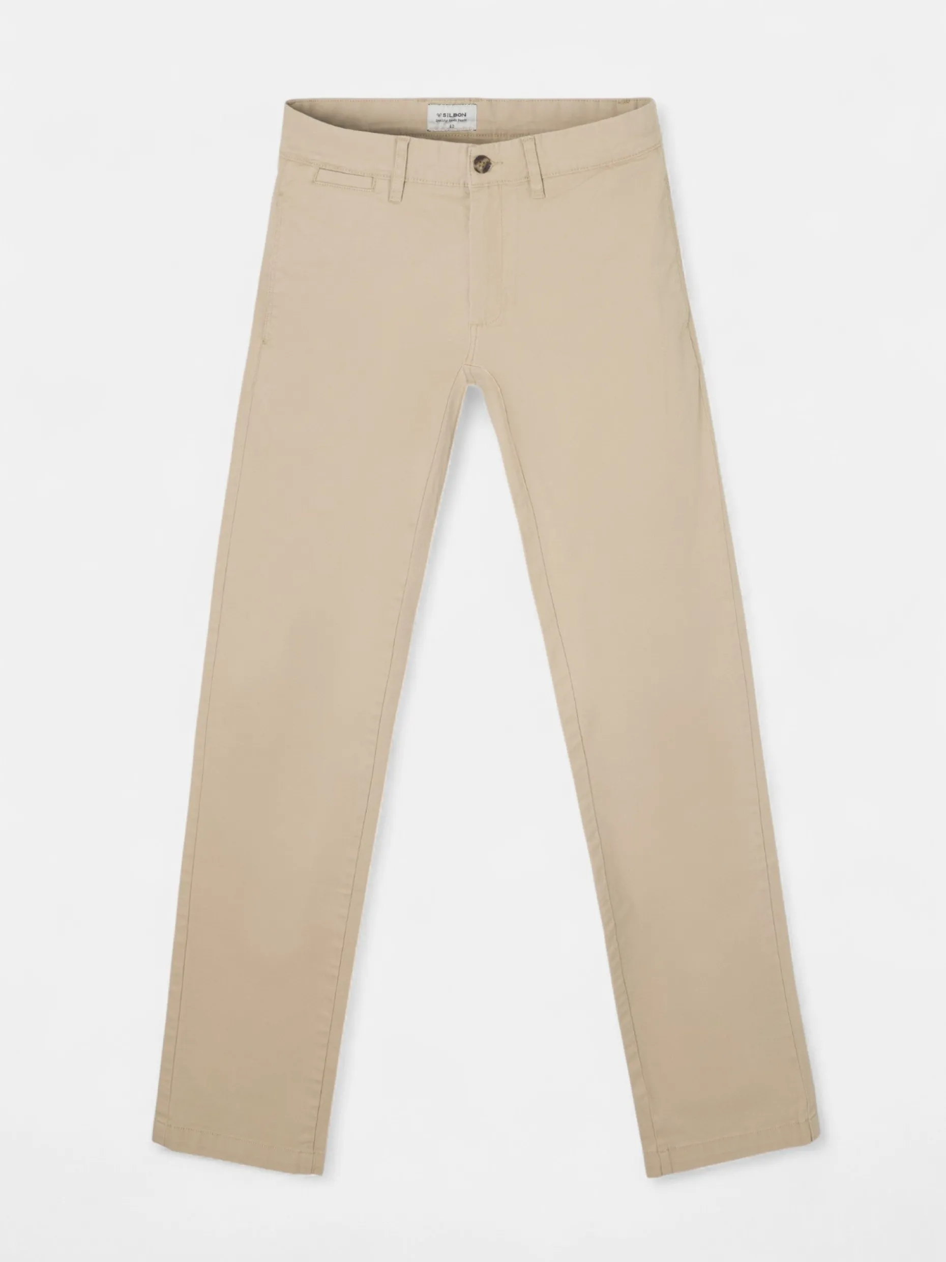 Pantalon chino casual beige