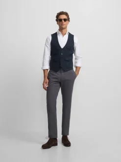 Pantalon chino casual gris oscuro