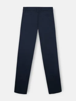 Pantalon chino casual pinzas azul marino
