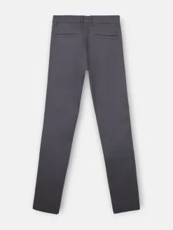 Pantalon chino casual pinzas gris oscuro