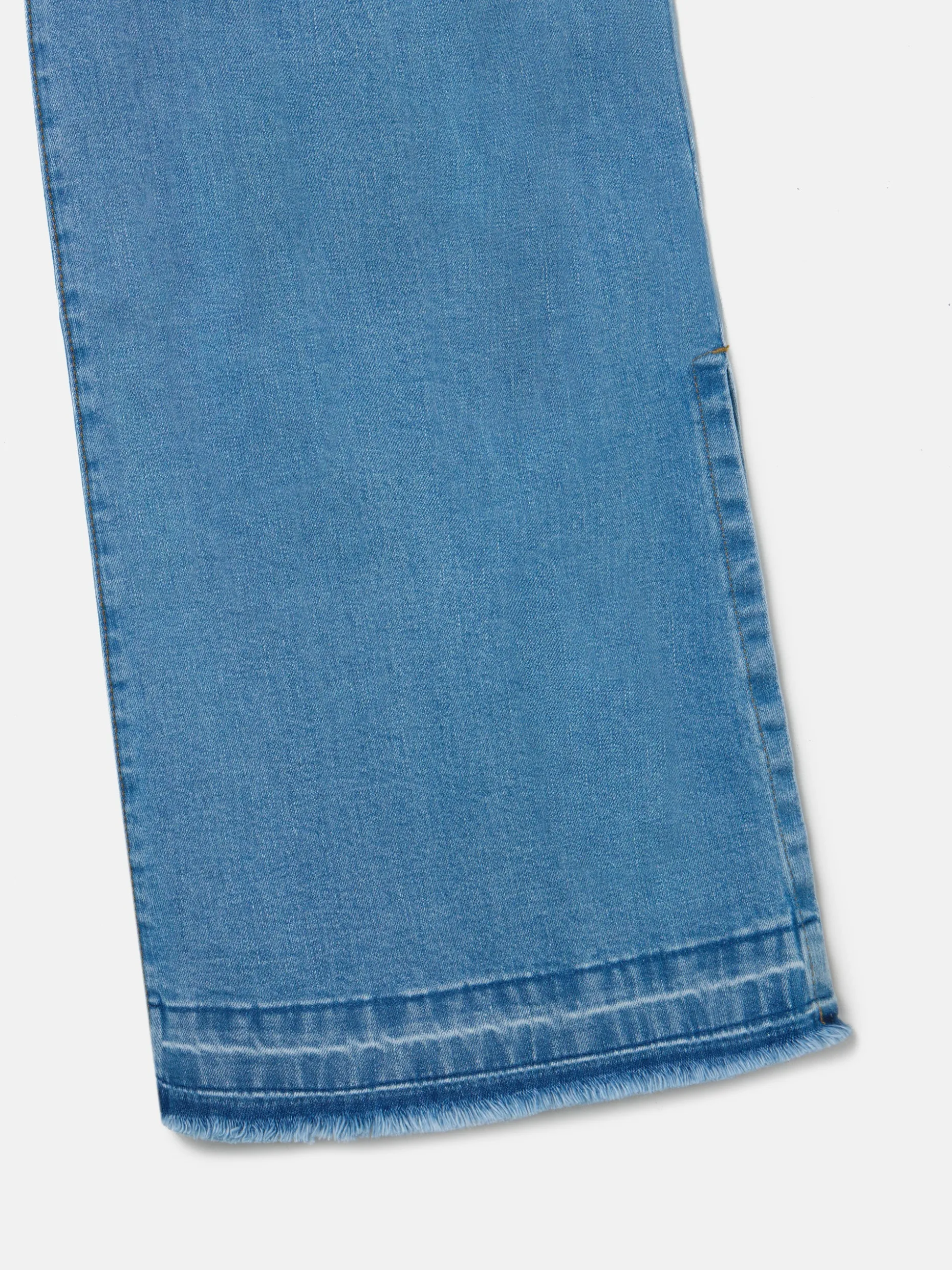 Pantalon culotte bolsillos denim