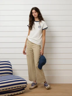 Pantalon culotte marinero beige