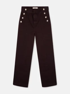 Pantalon culotte marinero marron oscuro