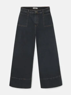 Pantalon denim espiga estampado gris