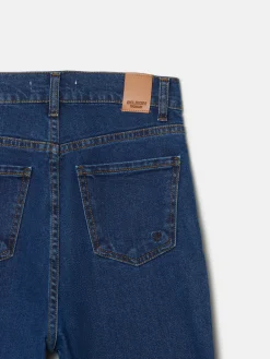 Pantalon denim flare bolsillos