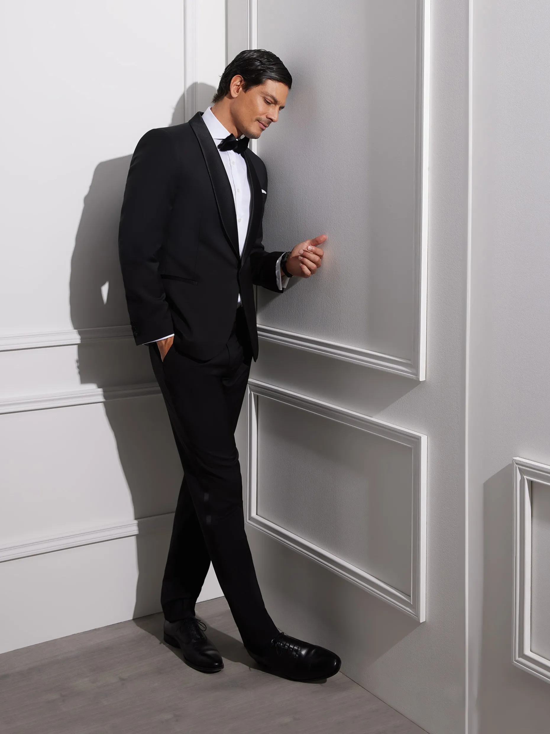Pantalon esmoquin silbon negro
