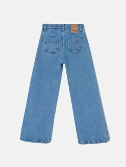 Pantalon girl bolsillos trenza denim