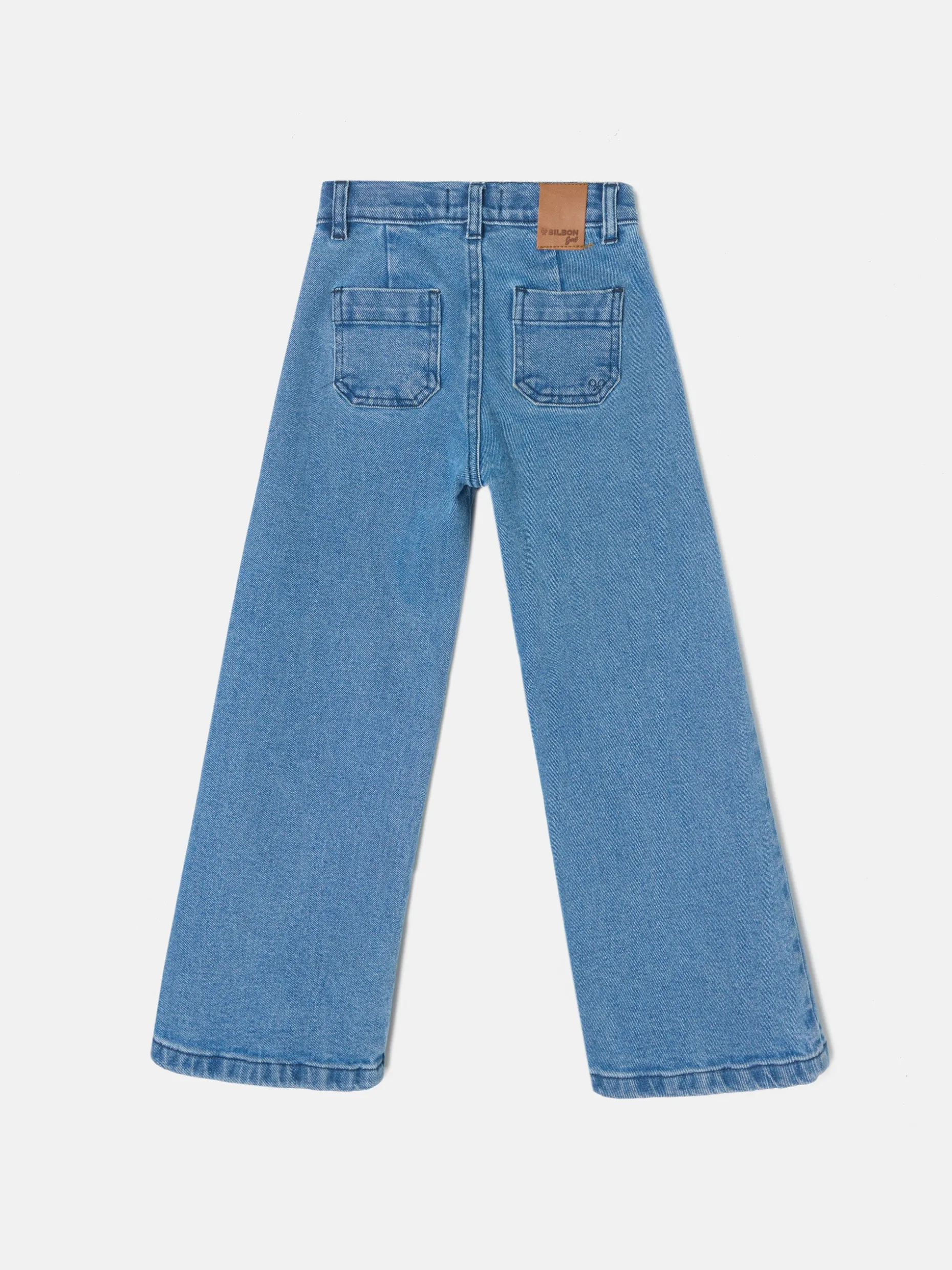 Pantalon girl bolsillos trenza denim
