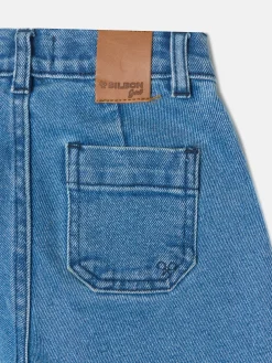 Pantalon girl bolsillos trenza denim