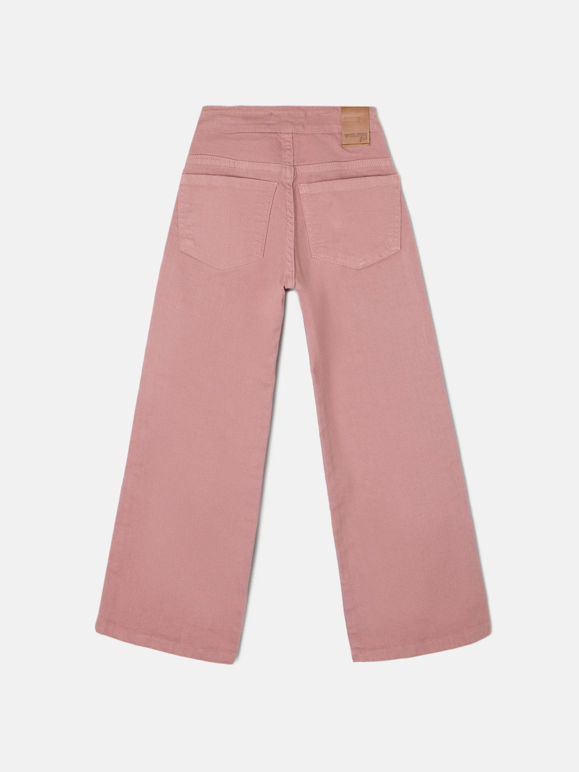 Pantalon girl bordado rosa