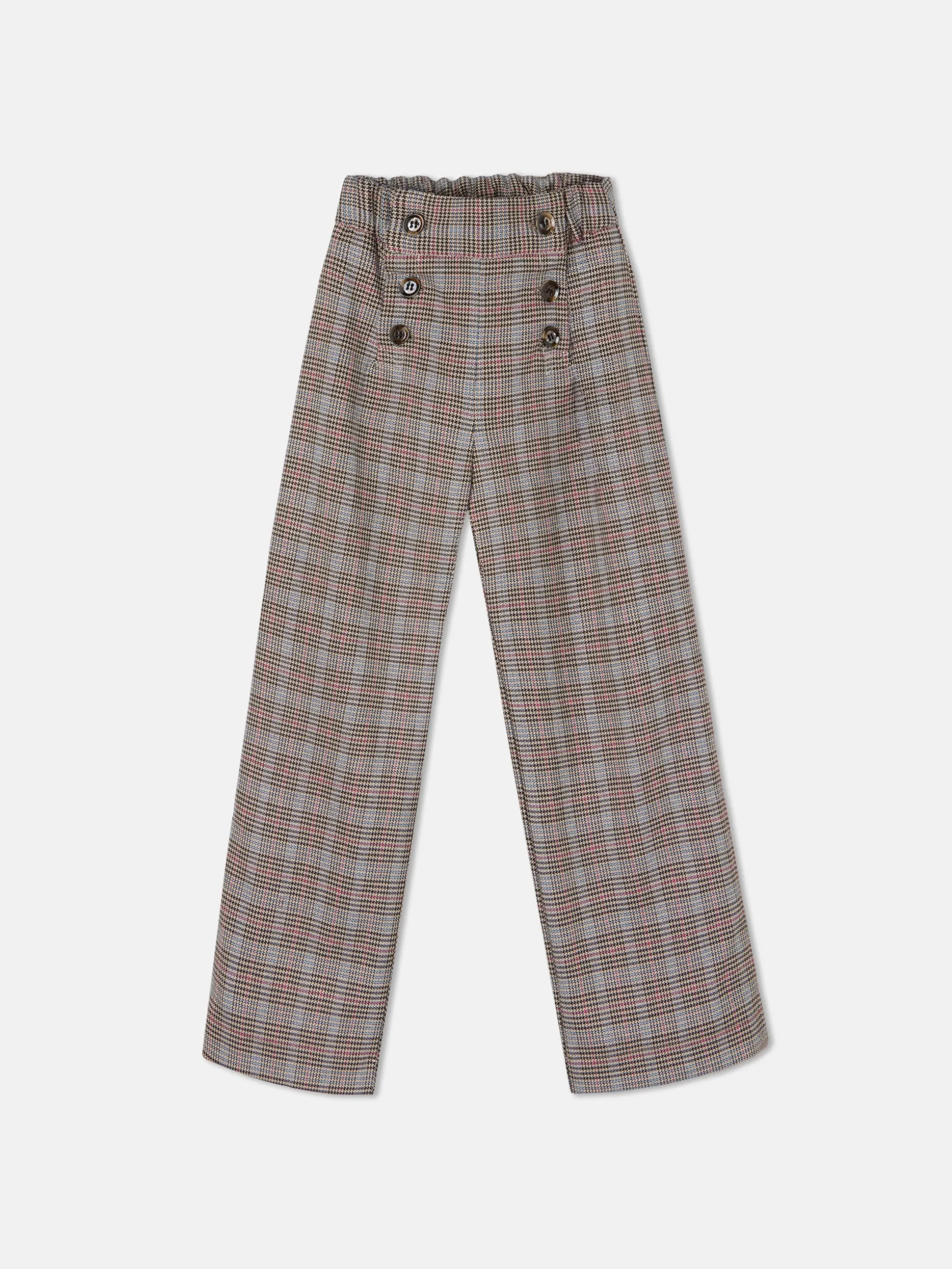 Pantalon girl cuadros marrones