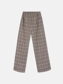 Pantalon girl cuadros marrones