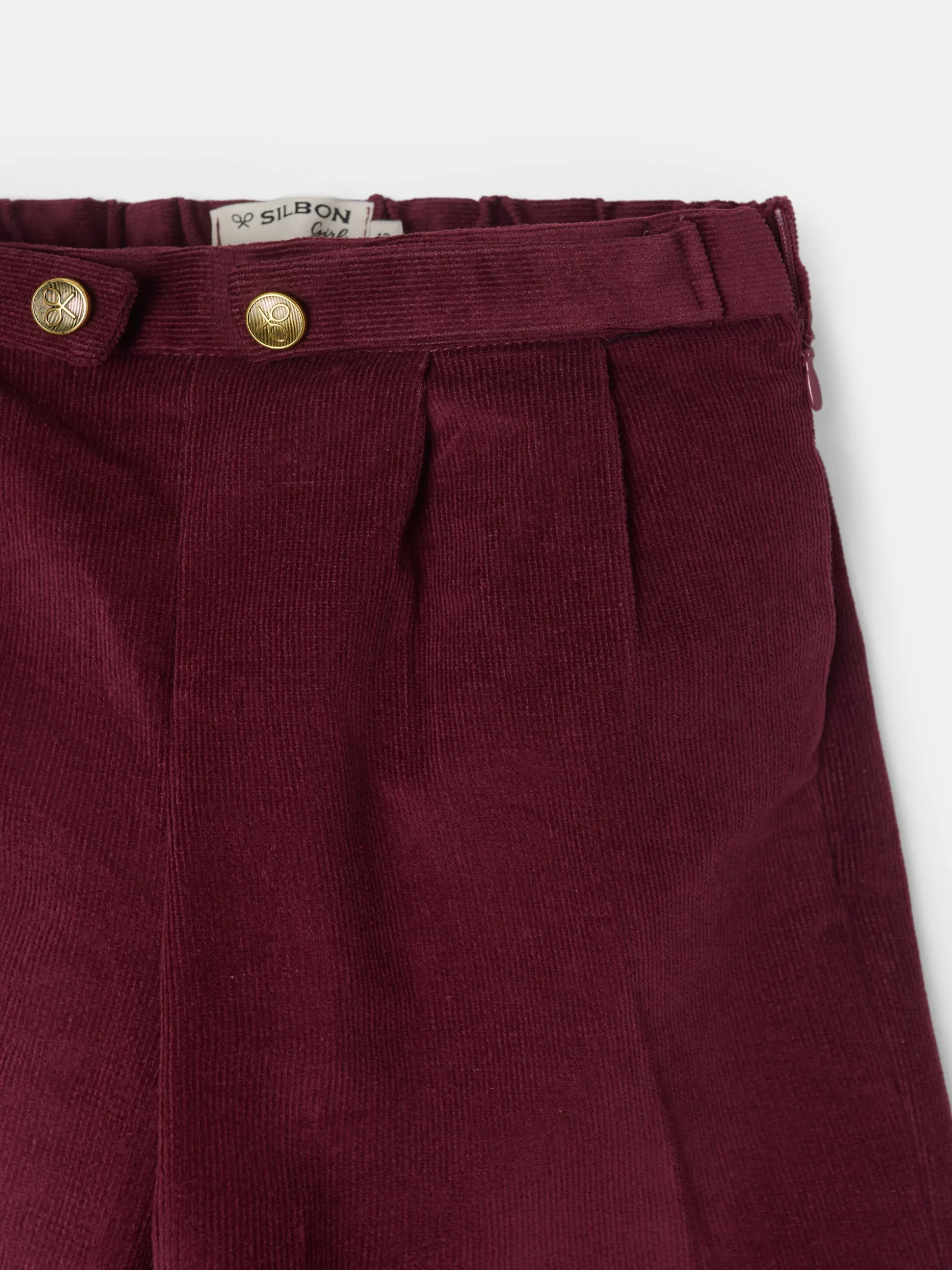 Pantalon girl pana burdeos