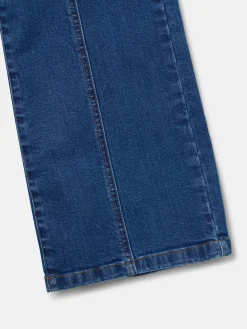 Pantalon recto detalle hebillas denim
