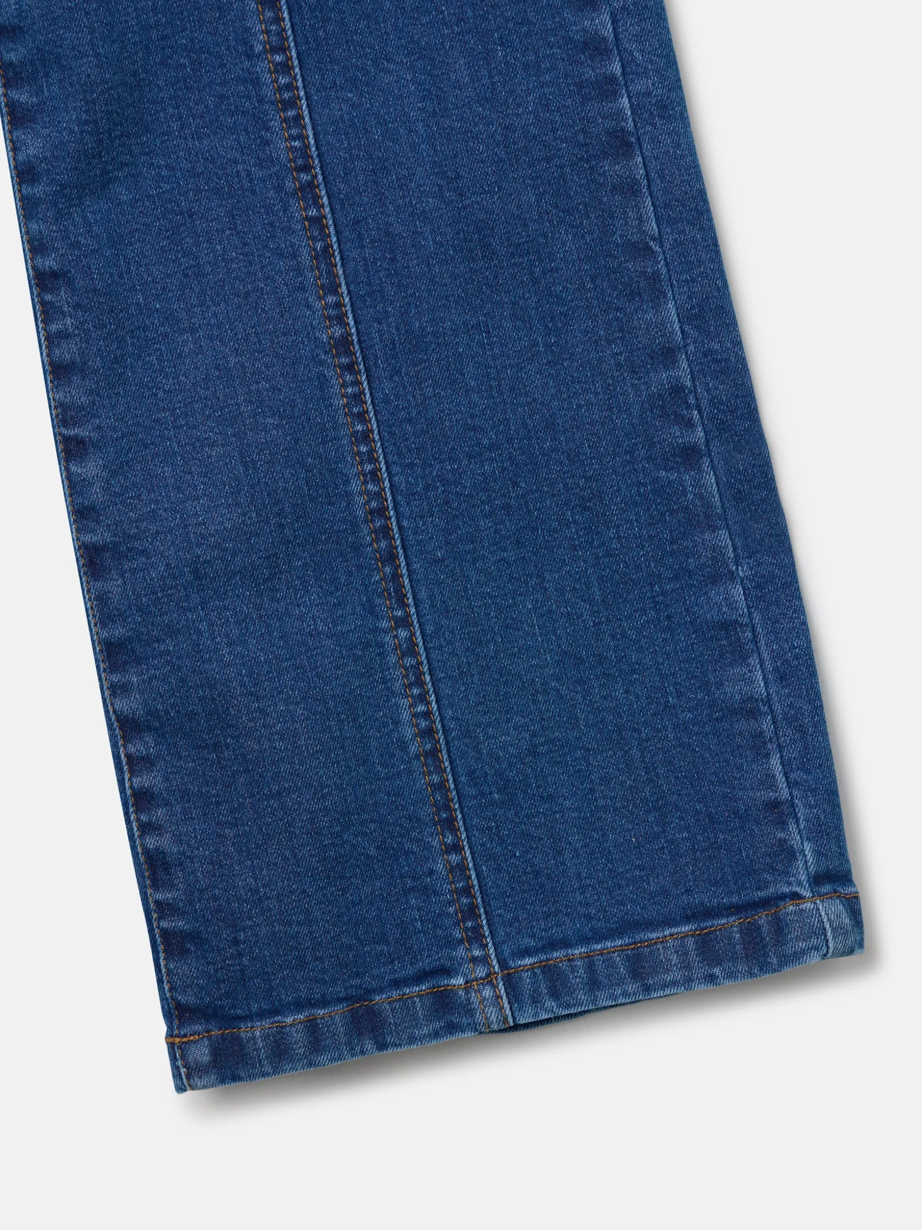 Pantalon recto detalle hebillas denim