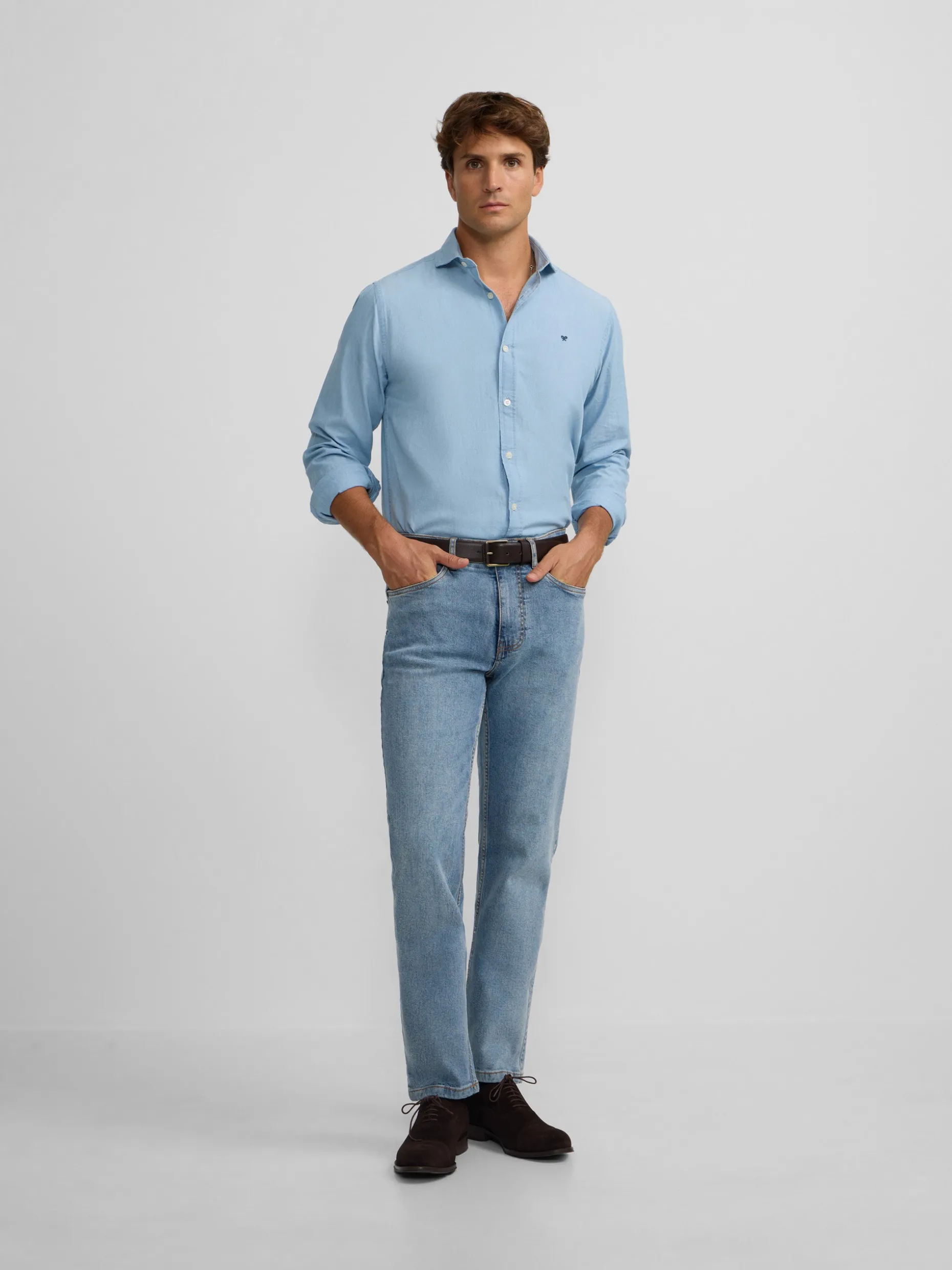 Pantalon sport denim azul medio