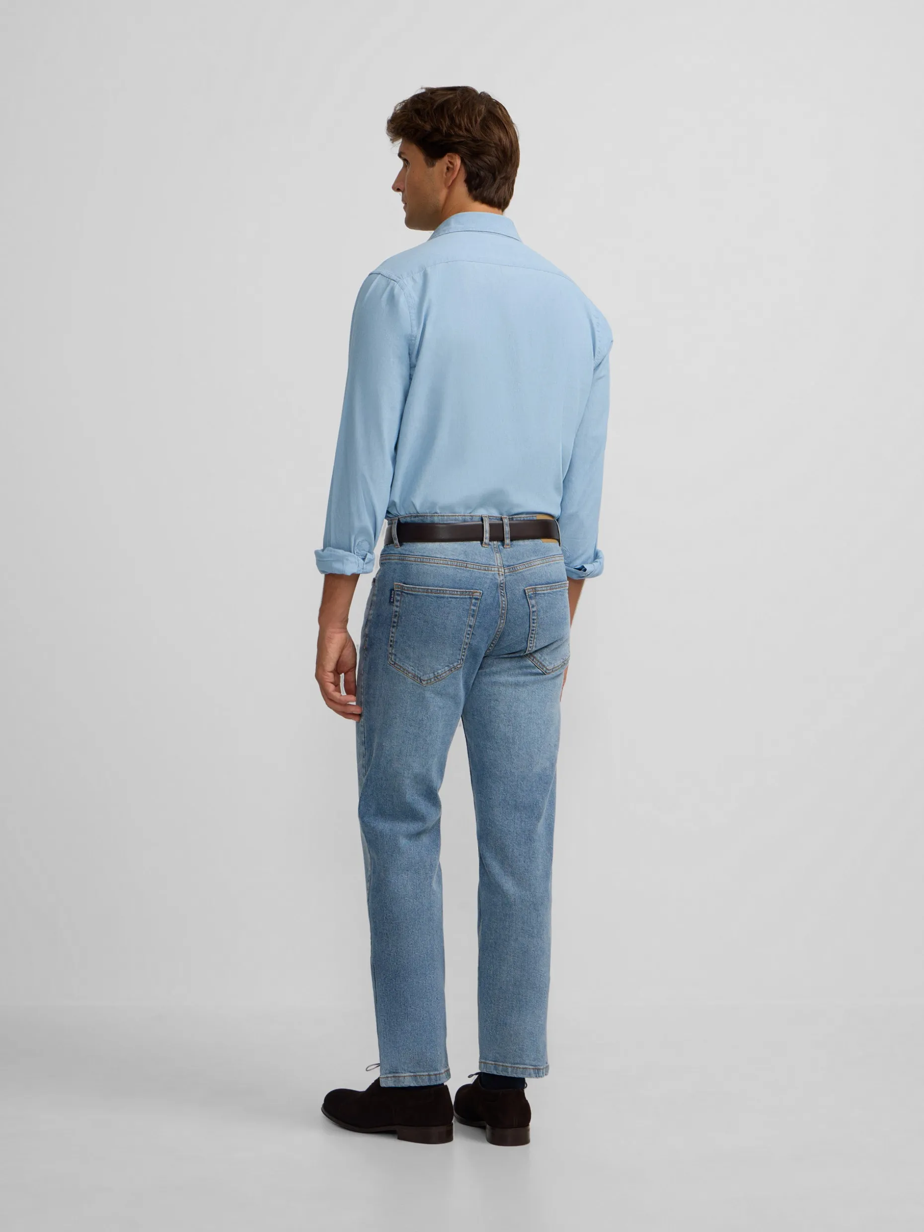 Pantalon sport denim azul medio